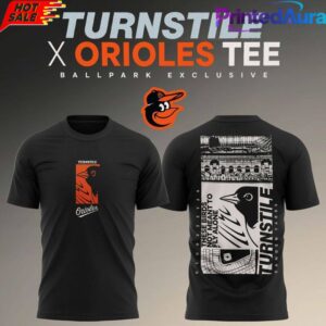 Turnstile x Baltimore Orioles Ballpark Exclusive Black Limited Edition Shirt
