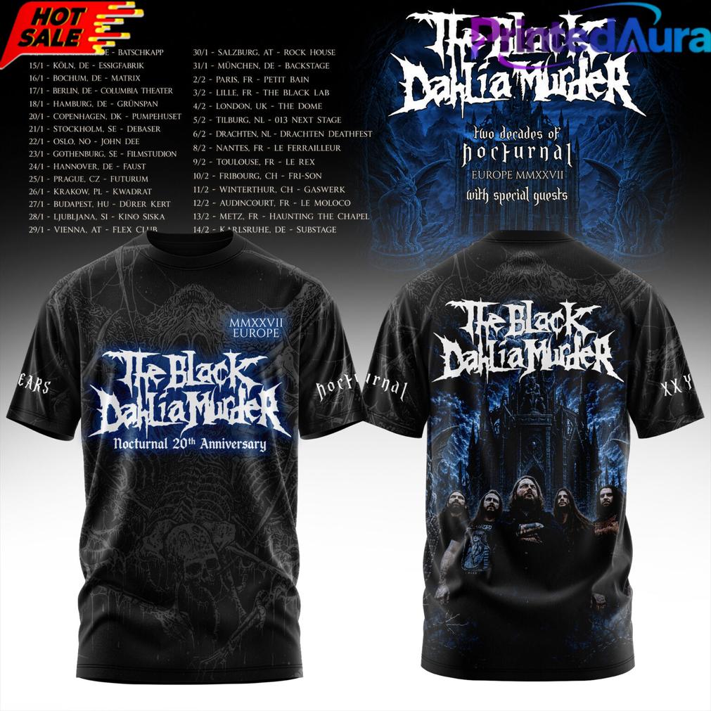 Two Decades of Nocturnal Europe MMXXVII T-Shirt Two Decades of Nocturnal Europe MMXXVII T-Shirt
