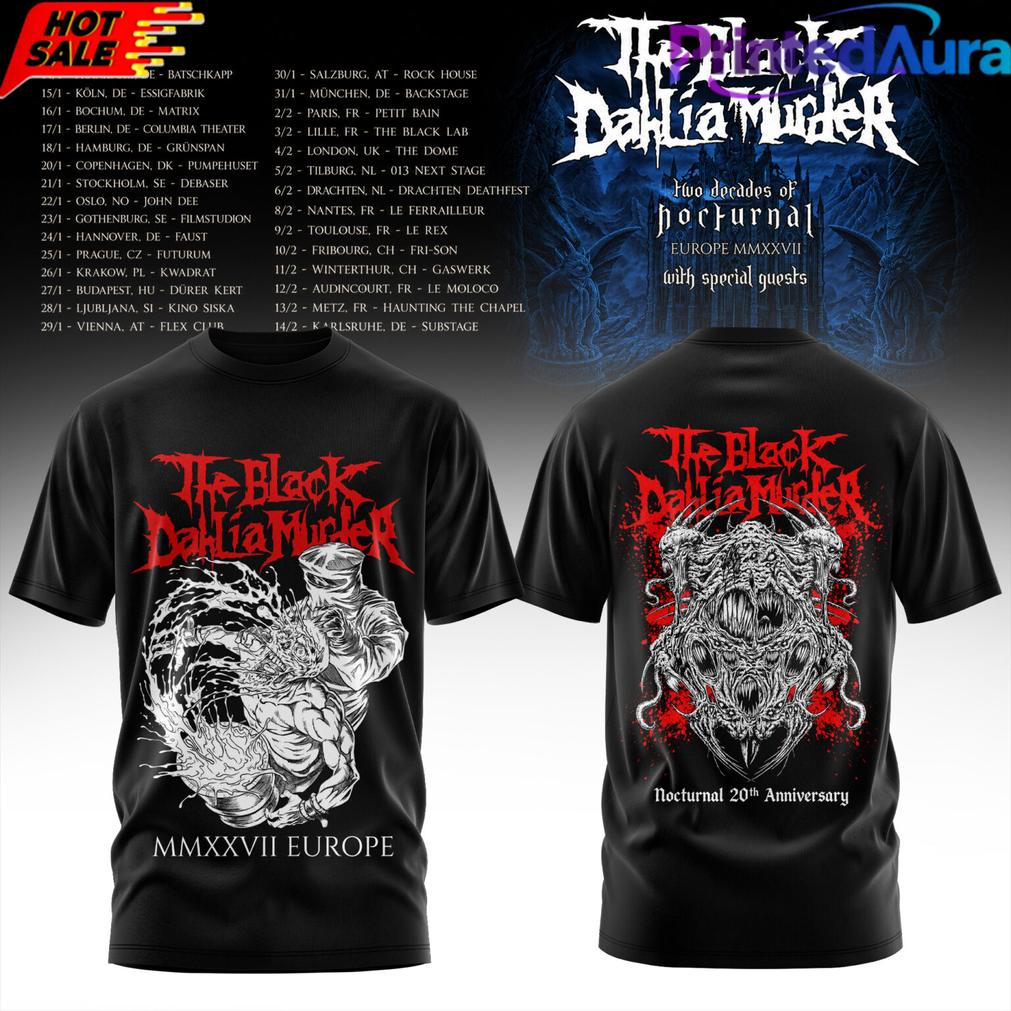 Two Decades of Nocturnal Europe MMXXVII T-Shirt Two Decades of Nocturnal Europe MMXXVII T-Shirt