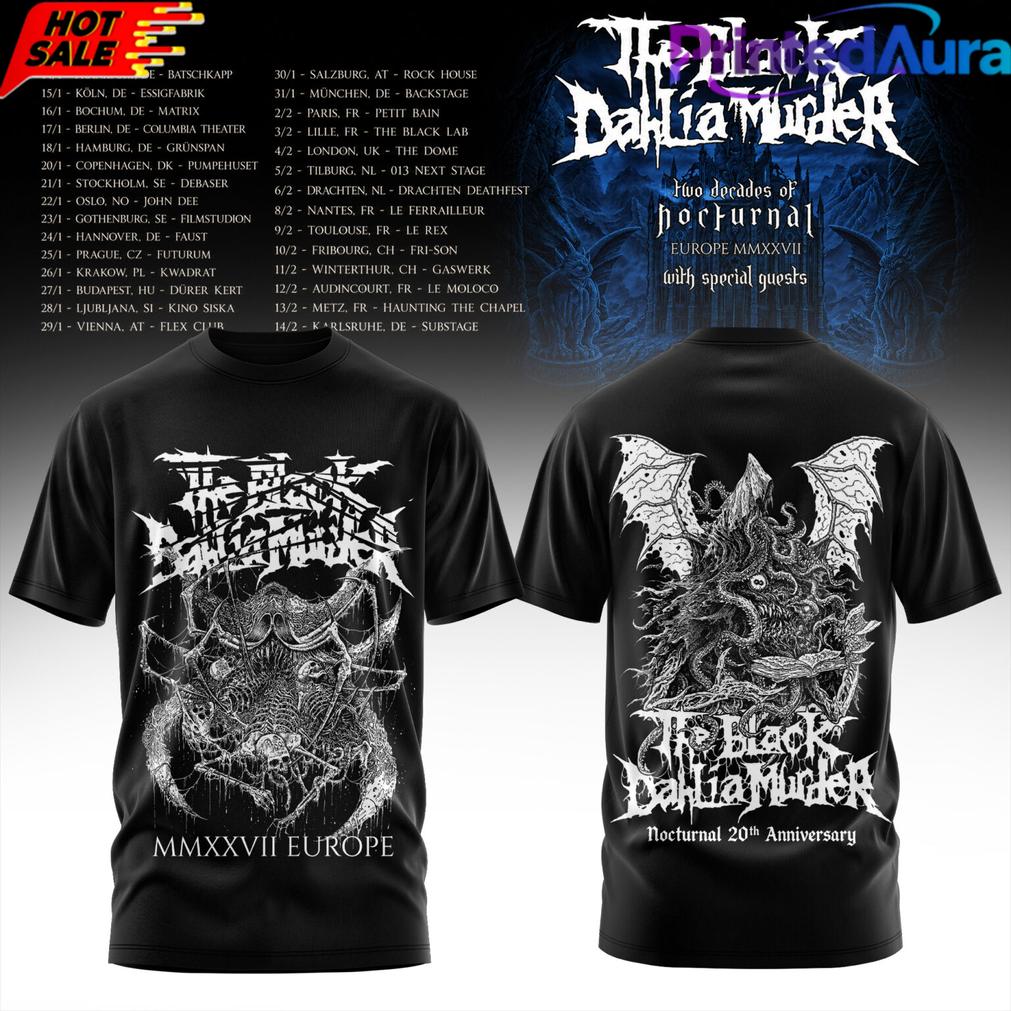 Two Decades of Nocturnal Europe MMXXVII T-Shirt Two Decades of Nocturnal Europe MMXXVII T-Shirt