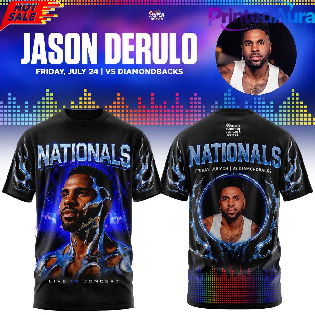 Washington Nationals x Jason Derulo Postgame Summer Concert Series T-Shirt Washington Nationals x Jason Derulo Postgame Summer Concert Series T-Shirt