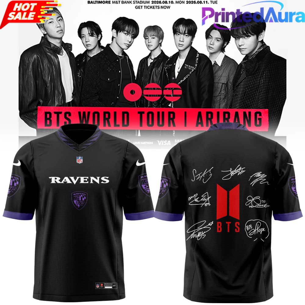 BTS WORLD TOUR “ARIRANG” x Baltimore Ravens Football Jersey
