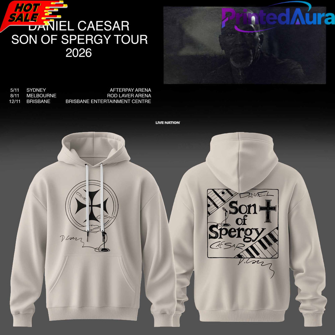 トップス DanielCaesar Son of Spergy Tour Hoodie Daniel Caesar's Son of Spergy Tour 2026 Special Hoodie - Premium