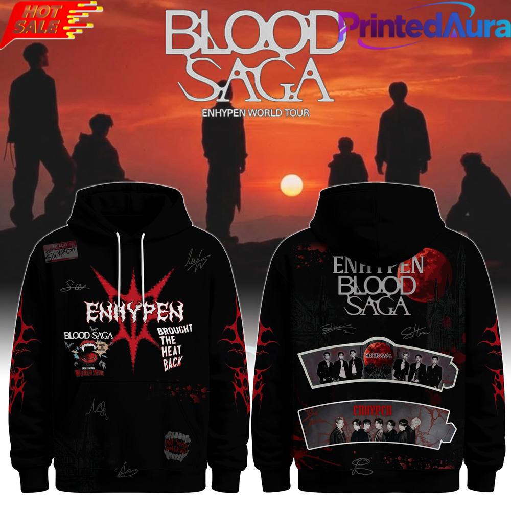 ENHYPEN “Blood Saga” Tour 2026 Special Hoodie - Premium Graphic