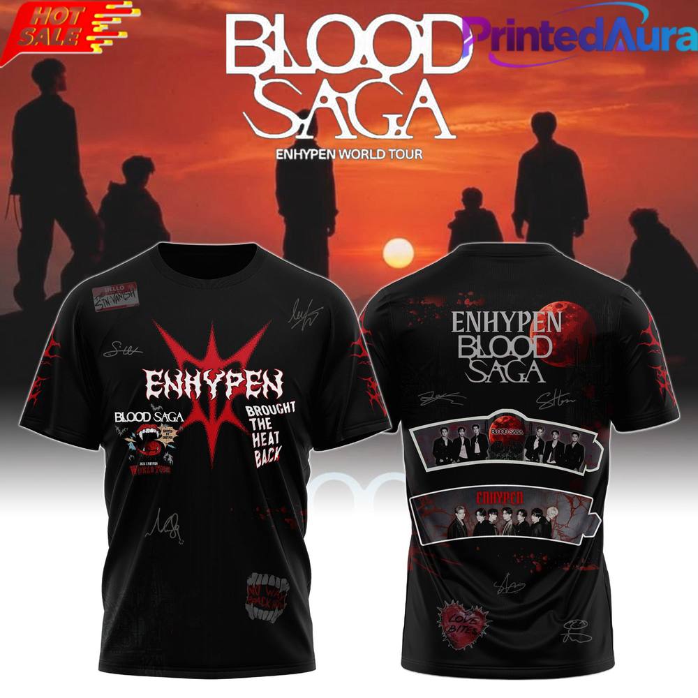 ENHYPEN “Blood Saga” Tour 2026 Special Tee - Premium Graphic
