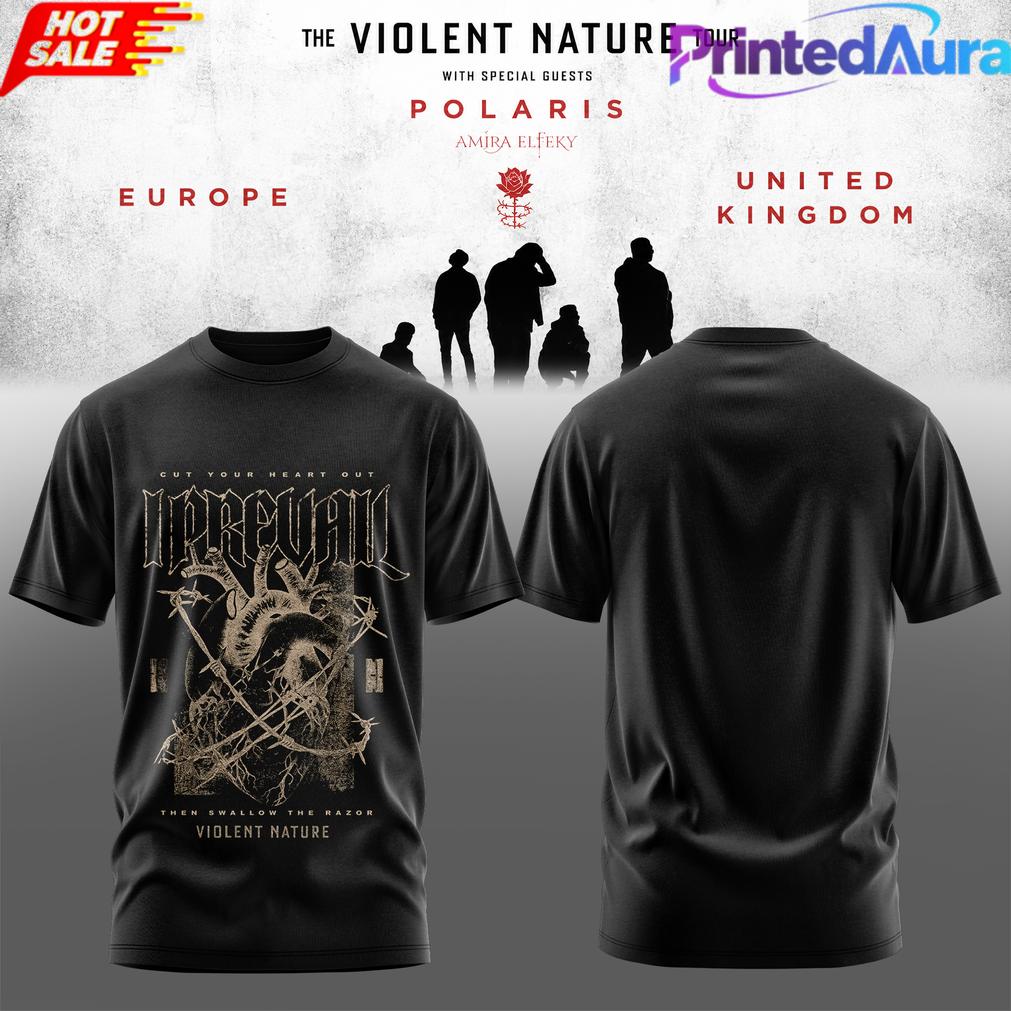 I Prevail The Violent Nature Tour 2026 T-Shirt 2D - Premium