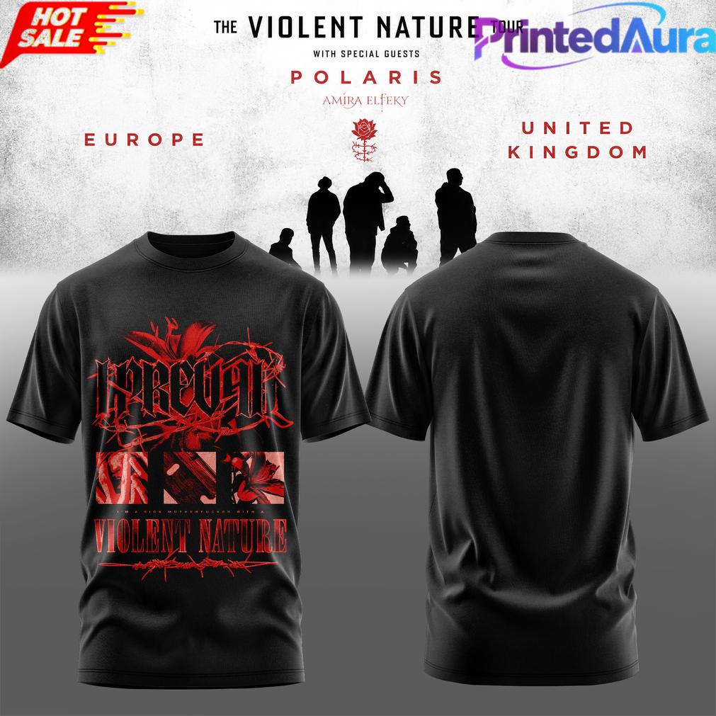 I Prevail The Violent Nature Tour 2026 T-Shirt 2D - Premium