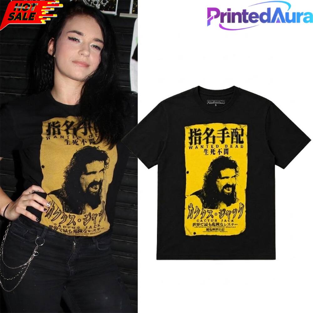 Jamie Hayter Cactus Jack Wanted Dead 2D Tee - Premium Graphic