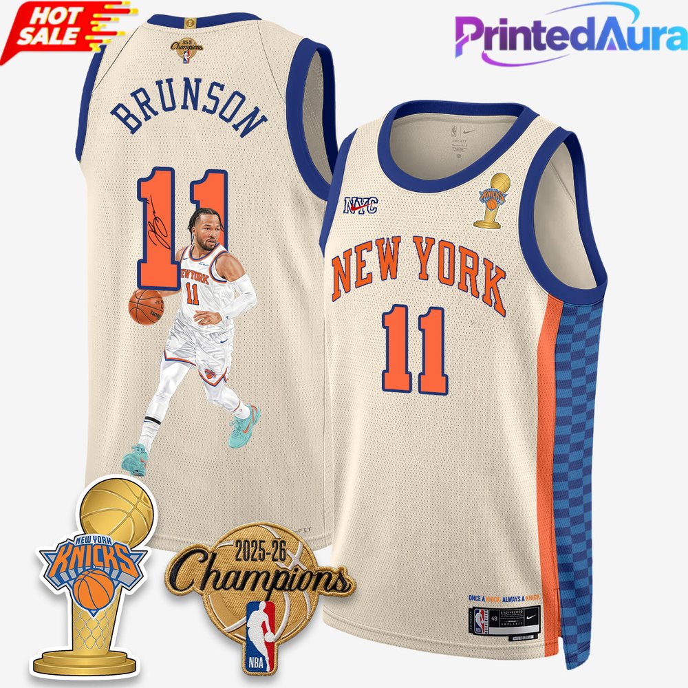 New York Knicks 2026 Basketball Jalen Brunson Champions Jersey