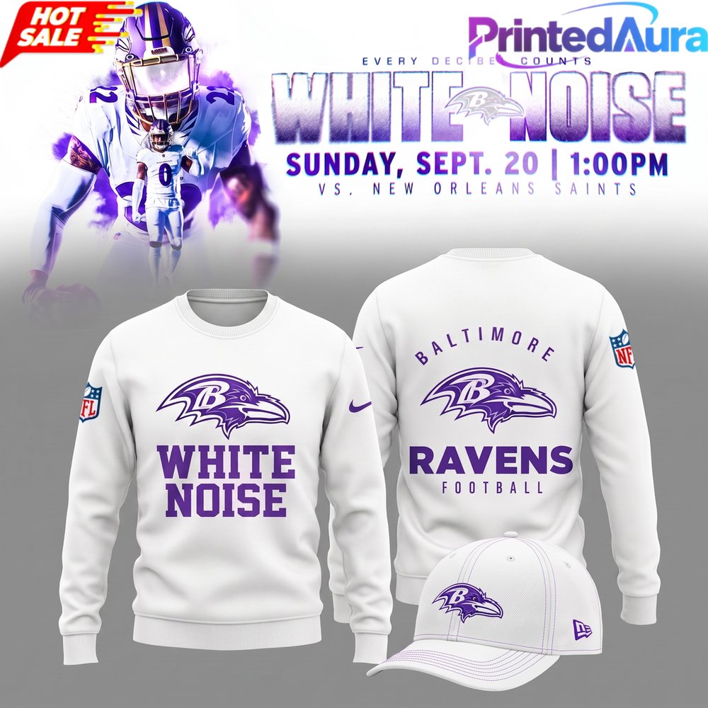 2026 Baltimore Ravens - White Noise Limited Edition Sweater