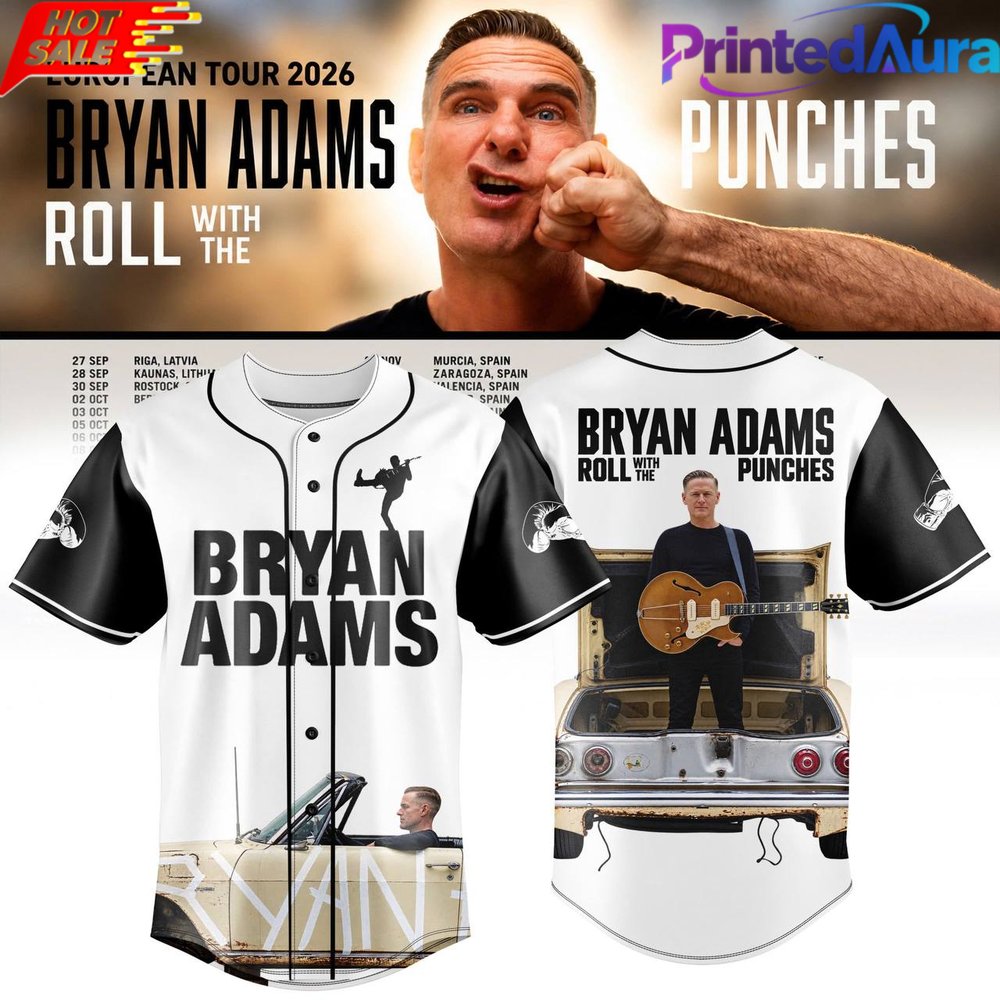 Bryan Adams Roll With The Punches European Tour 2026 Baseball Bryan Adams Roll With The Punches European Tour 2026 Baseball