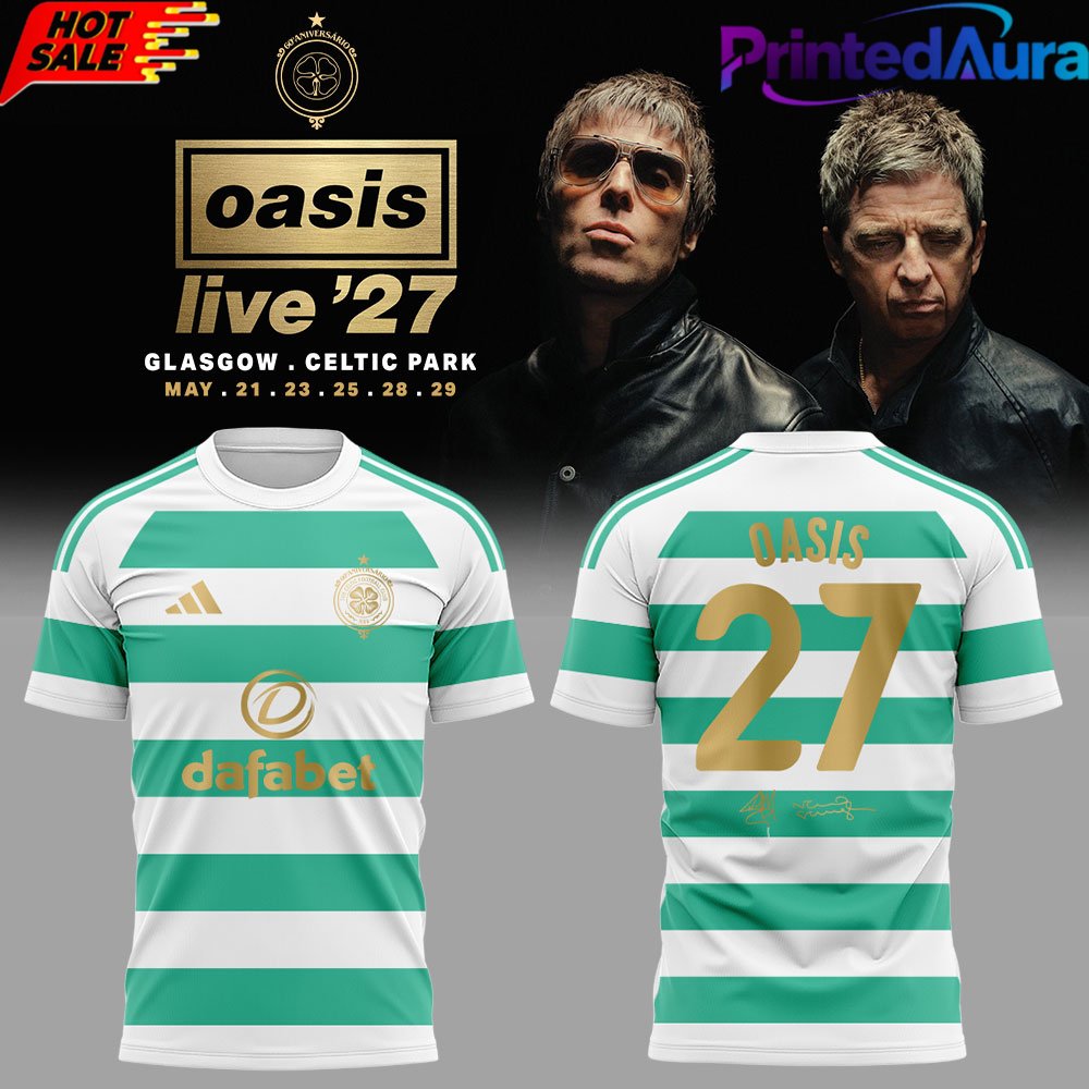 Oasis x Celtic Football Club Football Jersey - Premium Graphic