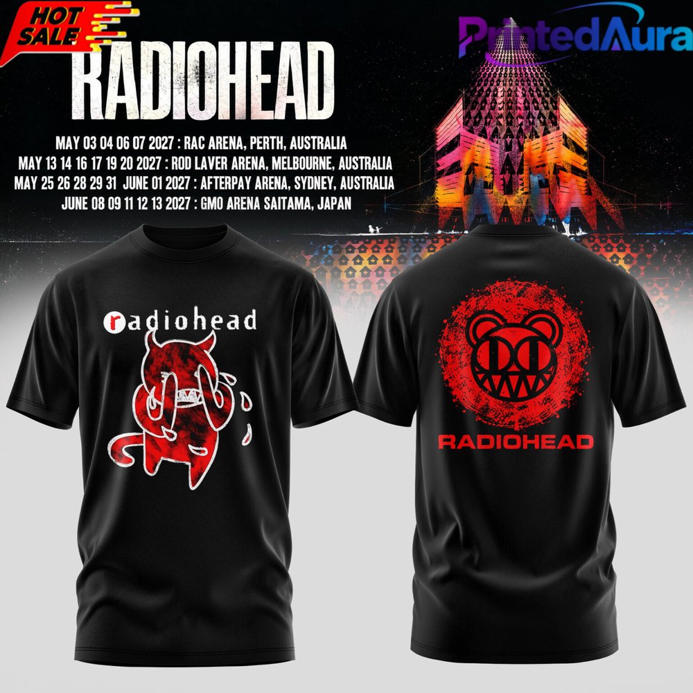 Radiohead Australia Tour 2027 T-Shirt - Premium Graphic Apparel