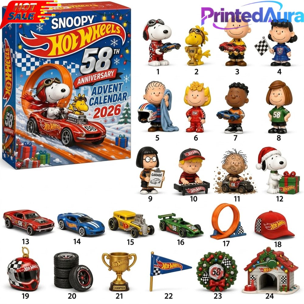 Snoopy Hot Wheels 58th Anniversary Advent Calendar 2026 - Premium