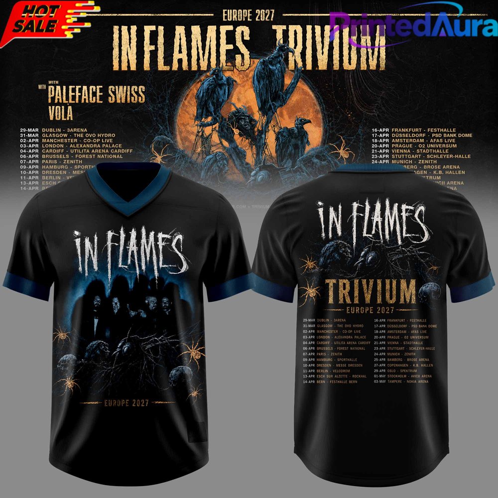 Trivium × In Flames Europe Tour 2027 Football Jersey - Premium