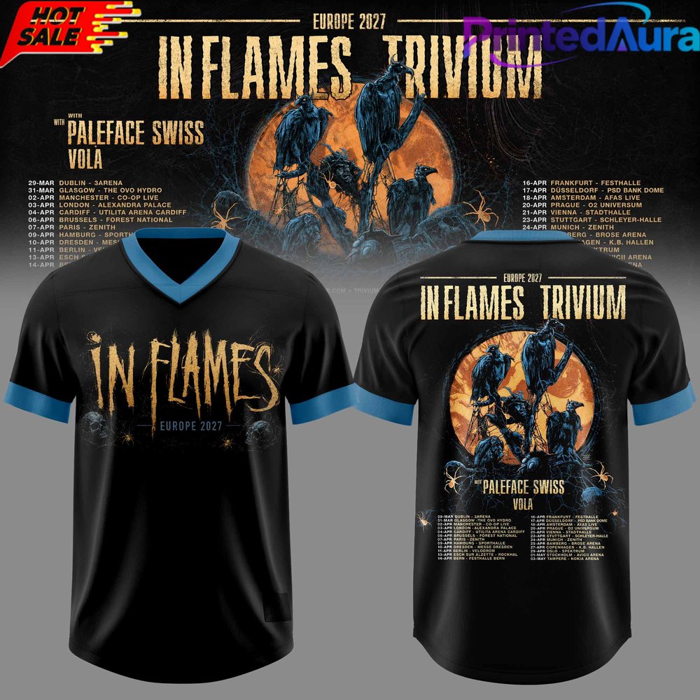Trivium × In Flames Europe Tour 2027 Football Jersey - Premium
