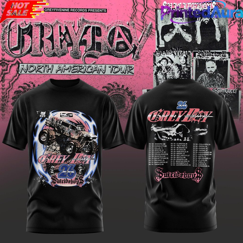 uicideboy$ Grey Day Tour 2026 T-Shirt - Premium Graphic Apparel