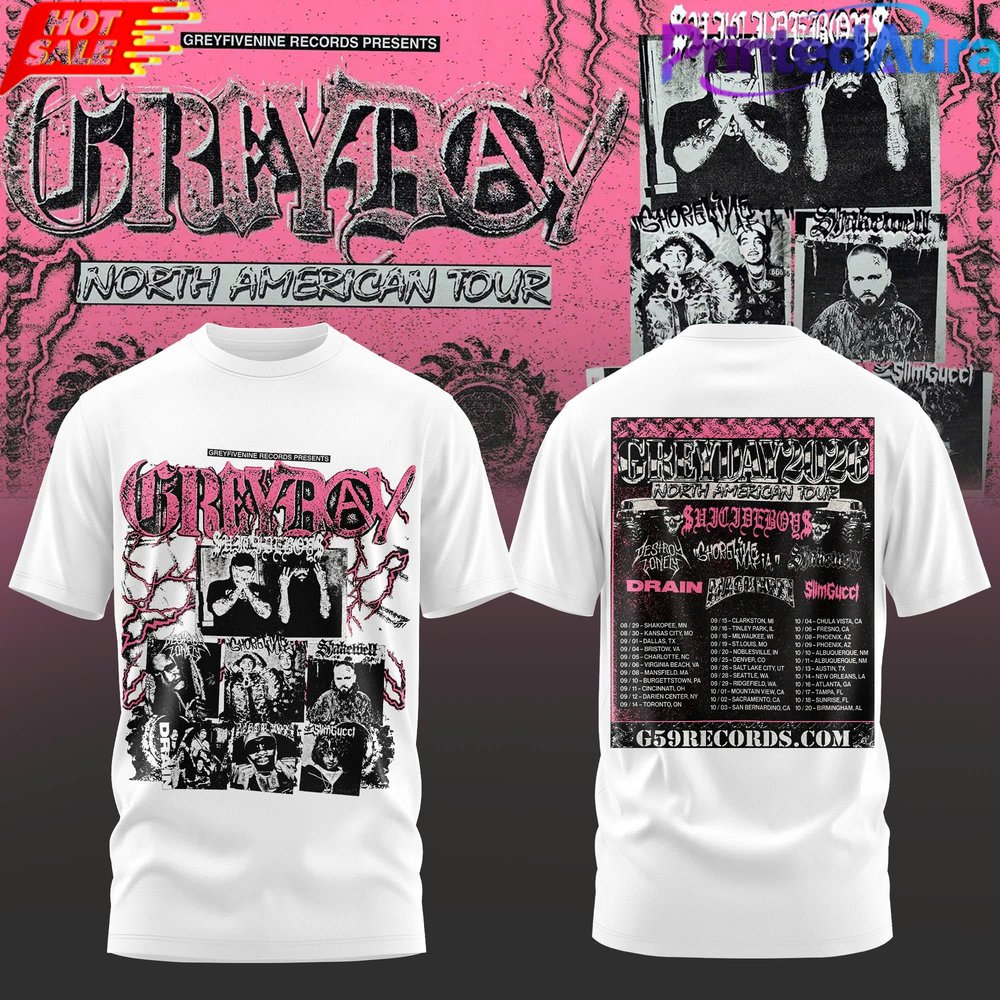 uicideboy$ Grey Day Tour 2026 T-Shirt - Premium Graphic Apparel